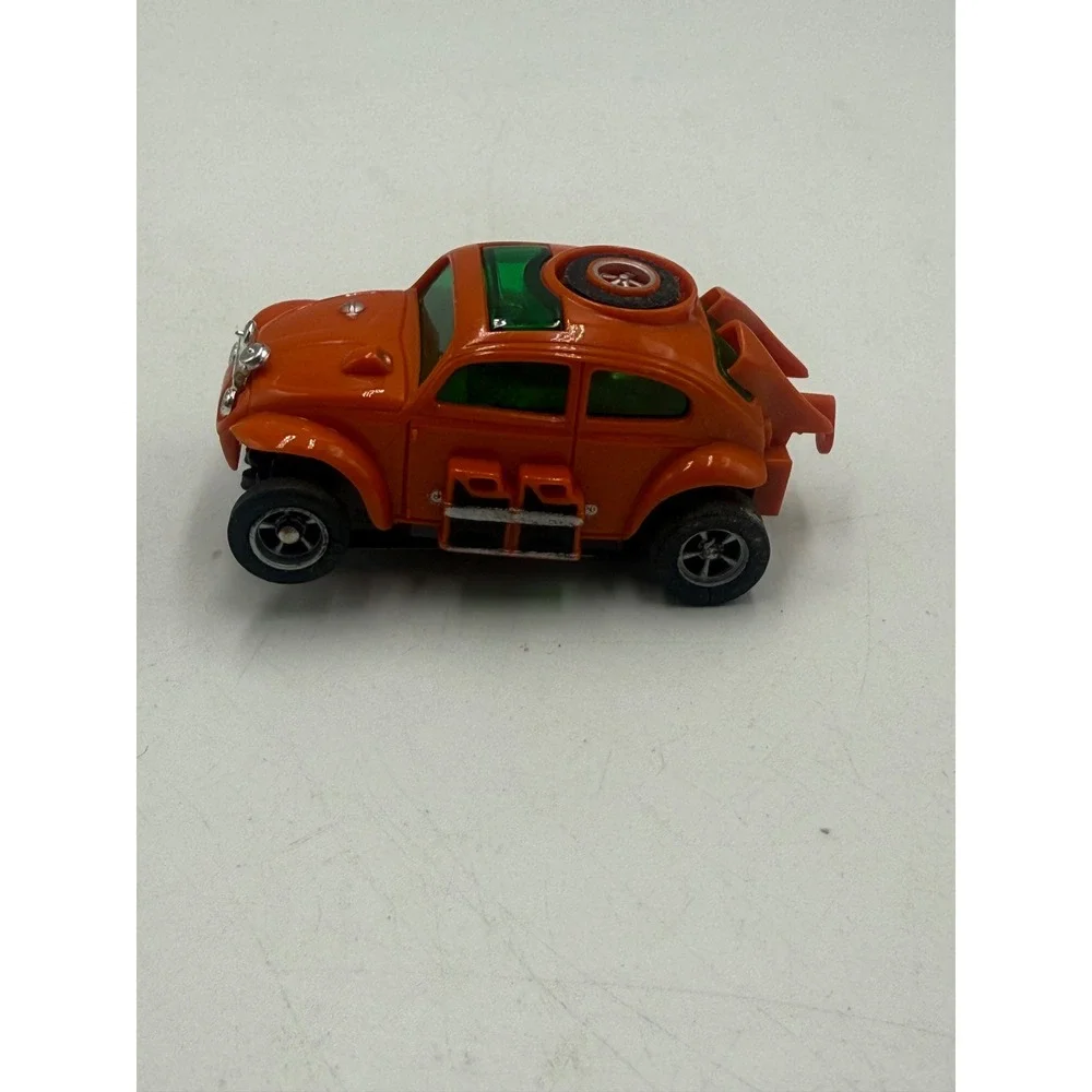 Vtg Aurora AFX Volkswagen Baja Bug Slot Car Orange HO Scale Made‎ in Singapore